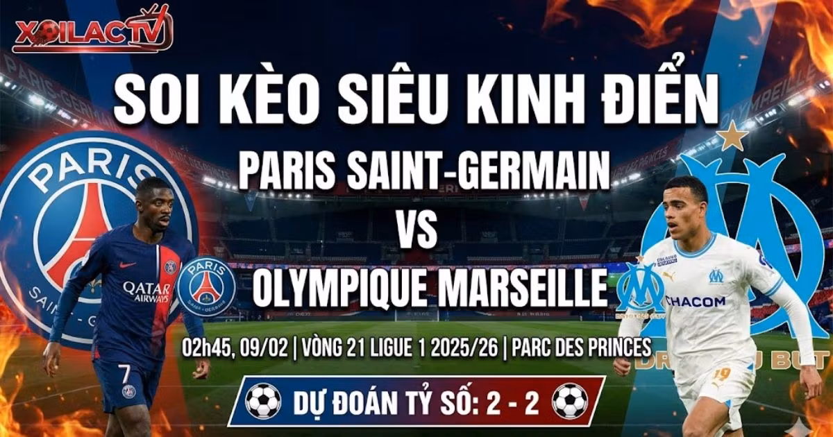 Soi kèo Paris Saint-Germain vs Olympique Marseille