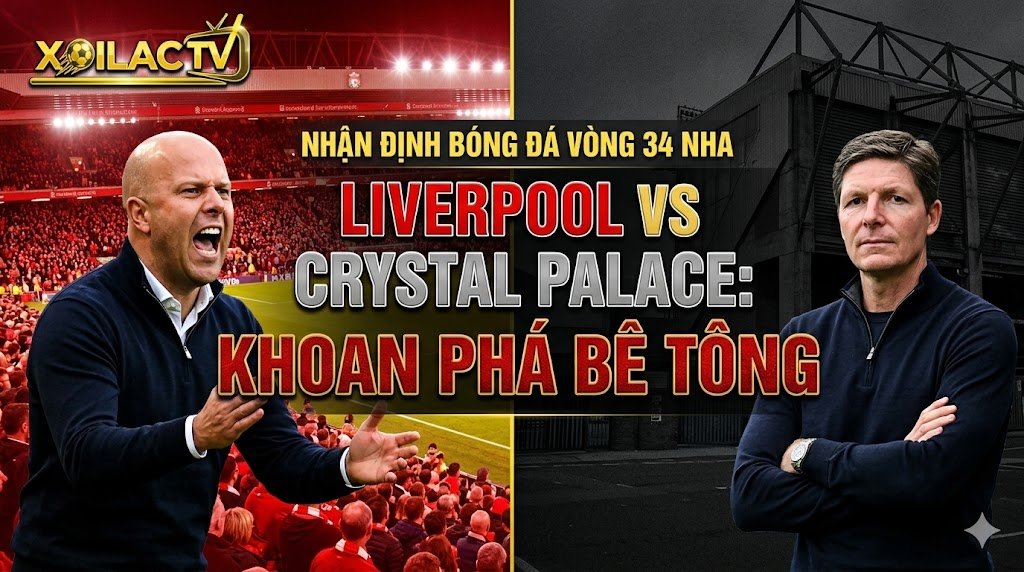 Nhận định chiến thuật trận đấu Liverpool vs Crystal Palace vòng 34 Ngoại hạng Anh chi tiết từ chuyên gia Xoilac TV.
