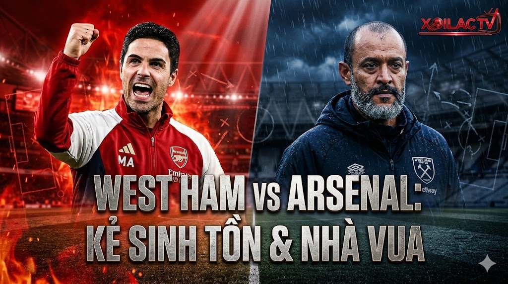 Nhận định trực tiếp bóng đá West Ham vs Arsenal vòng 36 Ngoại hạng Anh: Cuộc chiến sinh tồn và ngôi vương trên Xoilac TV.