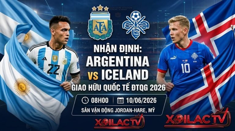 Ảnh bìa nhận định trận giao hữu quốc tế 2026 giữa Argentina và Iceland tại sân vận động Jordan-Hare Mỹ