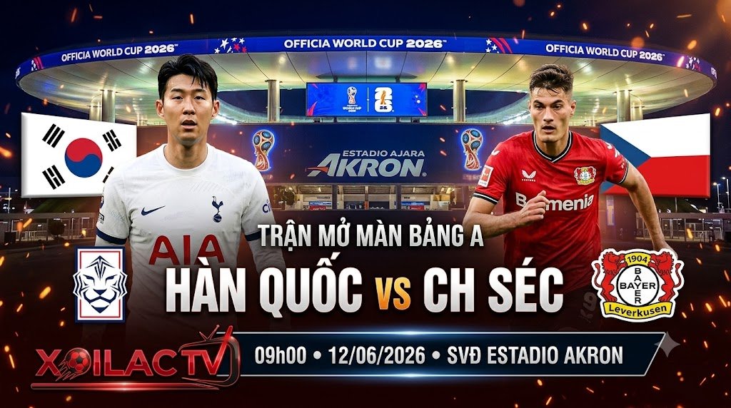 Nhận định soi kèo Hàn Quốc vs CH Séc trận mở màn bảng A World Cup 2026 lúc 09h00 ngày 12/06.