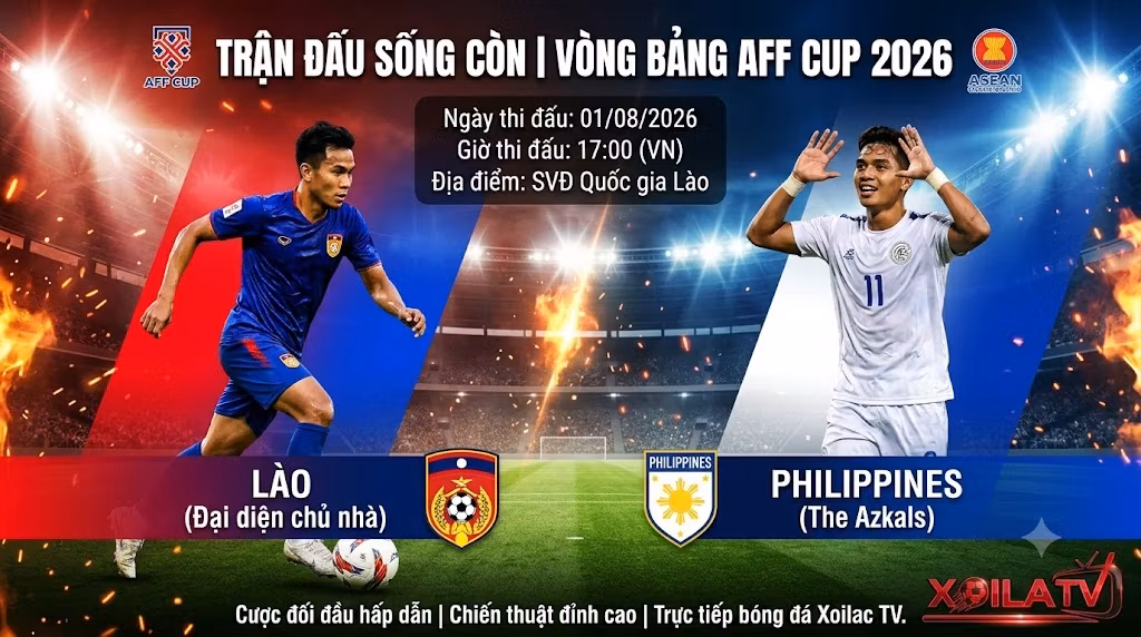 Nhận định Lào vs Philippines (17h00, 01/08/2026): Mệnh lệnh phải thắng